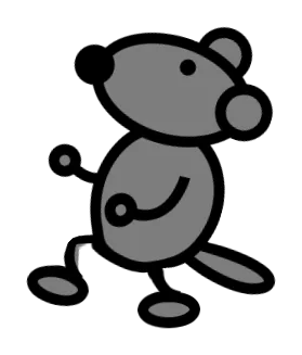 The mouse, standing