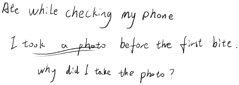 Diary, 12 Oct: the key lines in my handwriting
