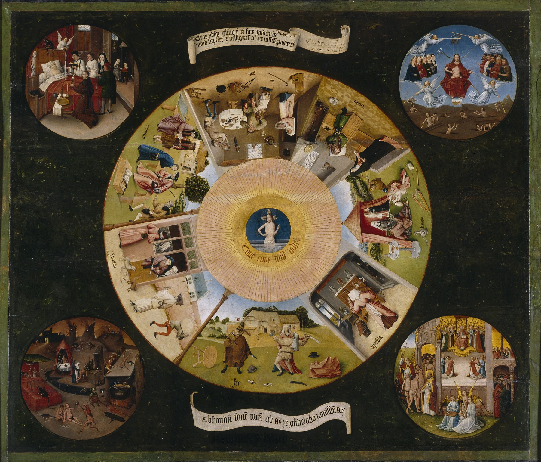 The Seven Deadly Sins and the Four Last Things, attributed to Hieronymus Bosch, c. 1500, Museo del Prado